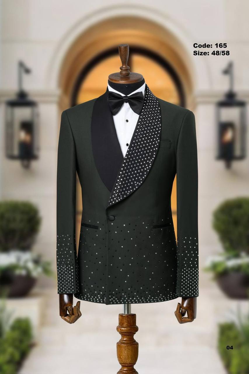 Crystal Detailed Shawl Lapel Men's Tuxedo thumbnail
