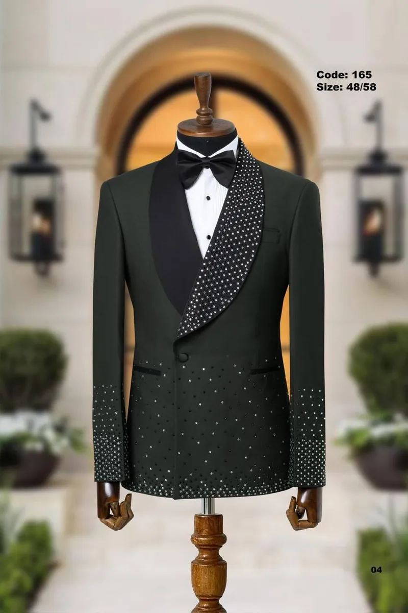 Crystal Detailed Shawl Lapel Men's Tuxedo – view 5
