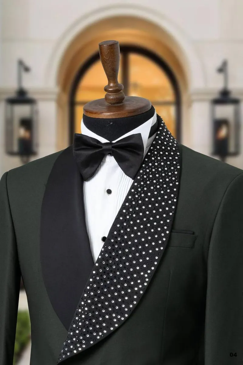 Crystal Detailed Shawl Lapel Men's Tuxedo – view 6