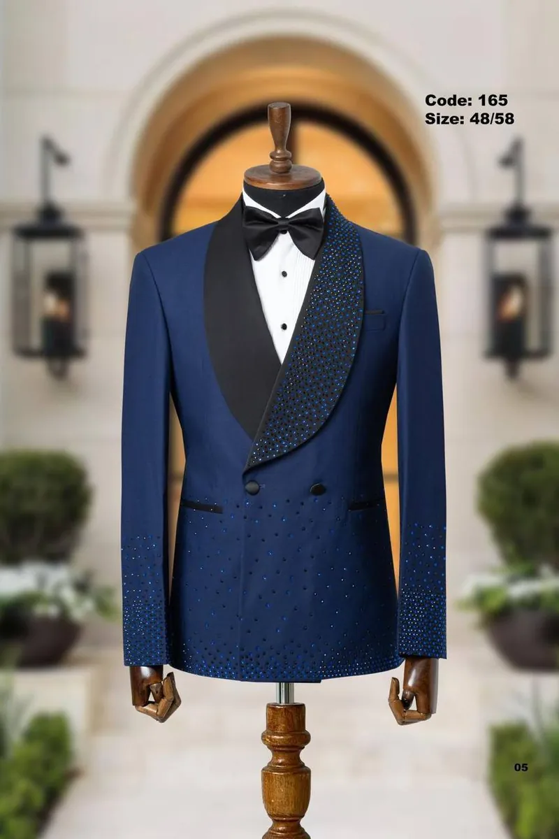 Crystal Detailed Shawl Lapel Men's Tuxedo – view 7