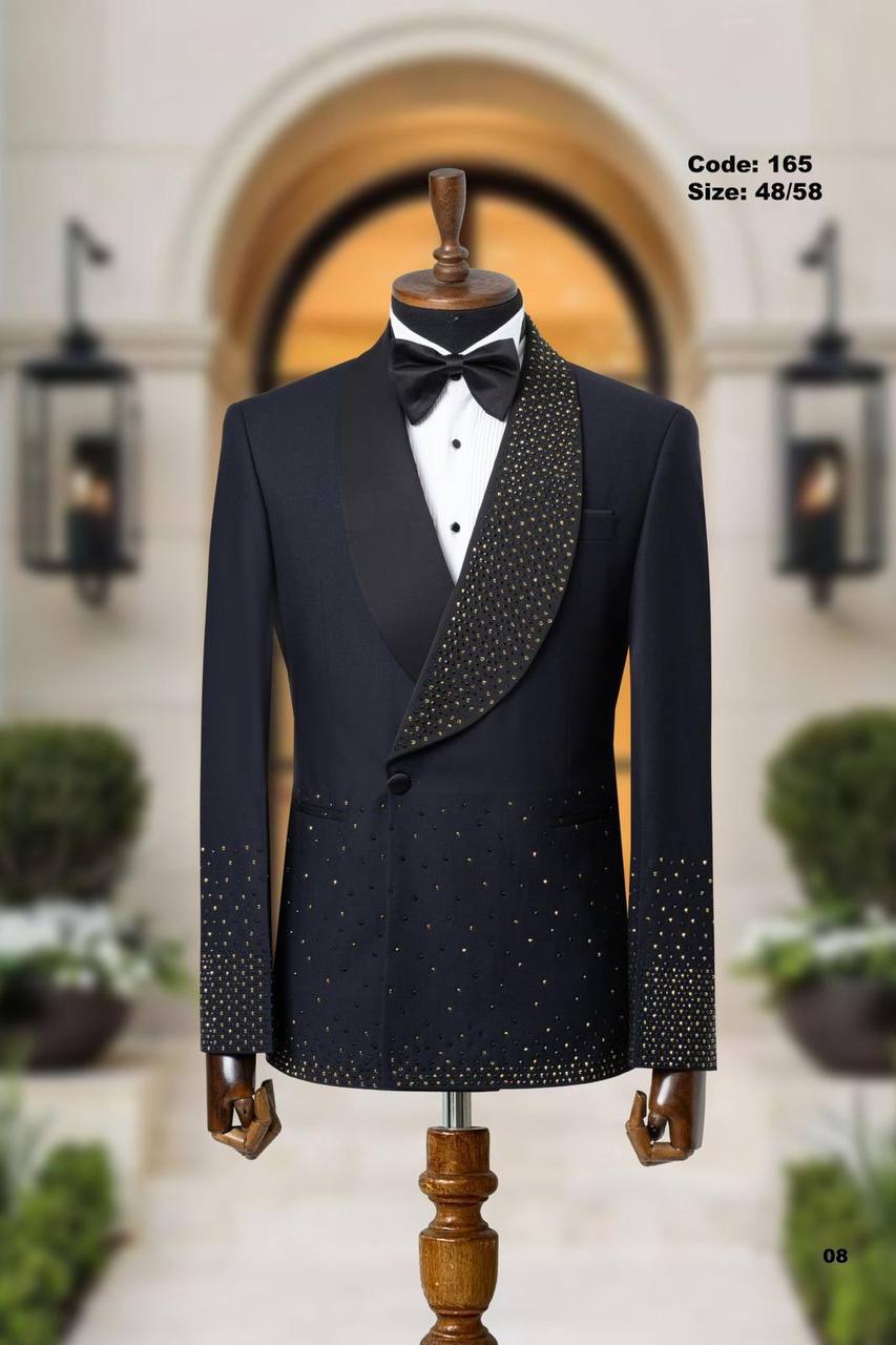 Crystal Detailed Shawl Lapel Men's Tuxedo thumbnail
