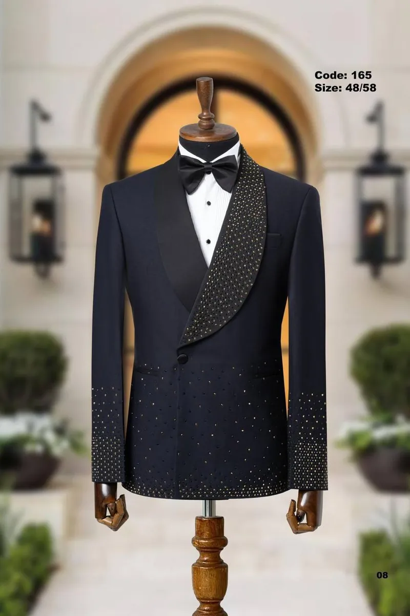 Crystal Detailed Shawl Lapel Men's Tuxedo – view 9