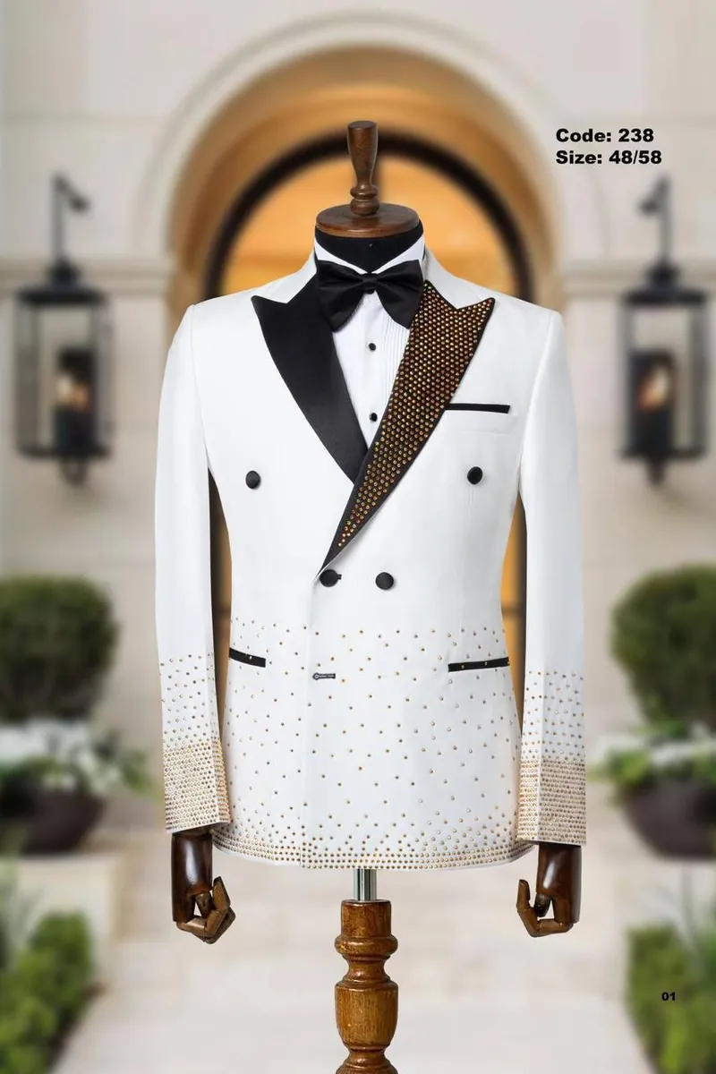 Gold Studded Shawl Lapel Men's Tuxedo – Various Options Tuxedo by Mark Morente