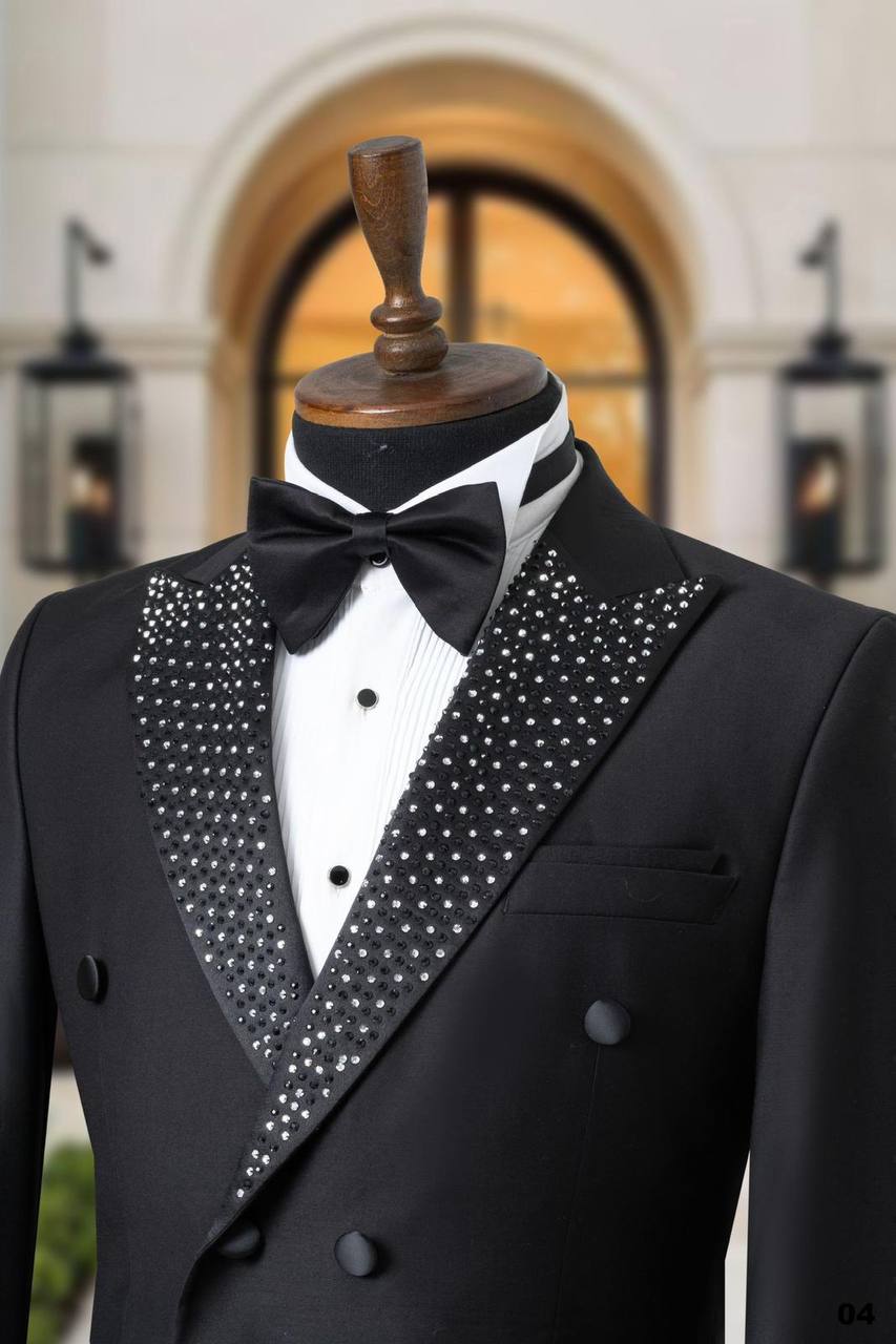 Gold Studded Shawl Lapel Men's Tuxedo thumbnail