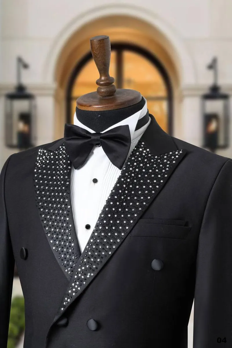 Gold Studded Shawl Lapel Men's Tuxedo – view 6