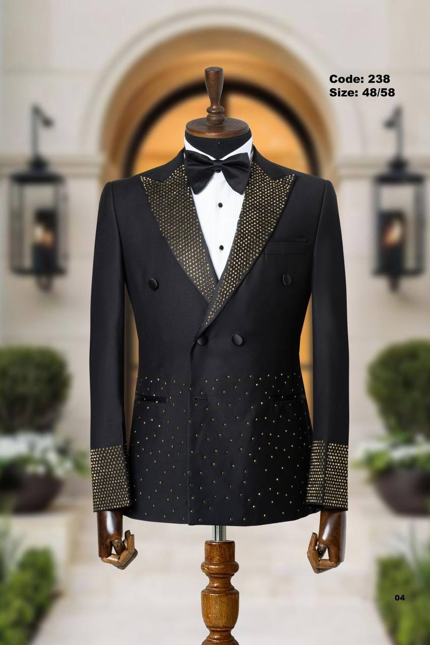 Gold Studded Shawl Lapel Men's Tuxedo thumbnail