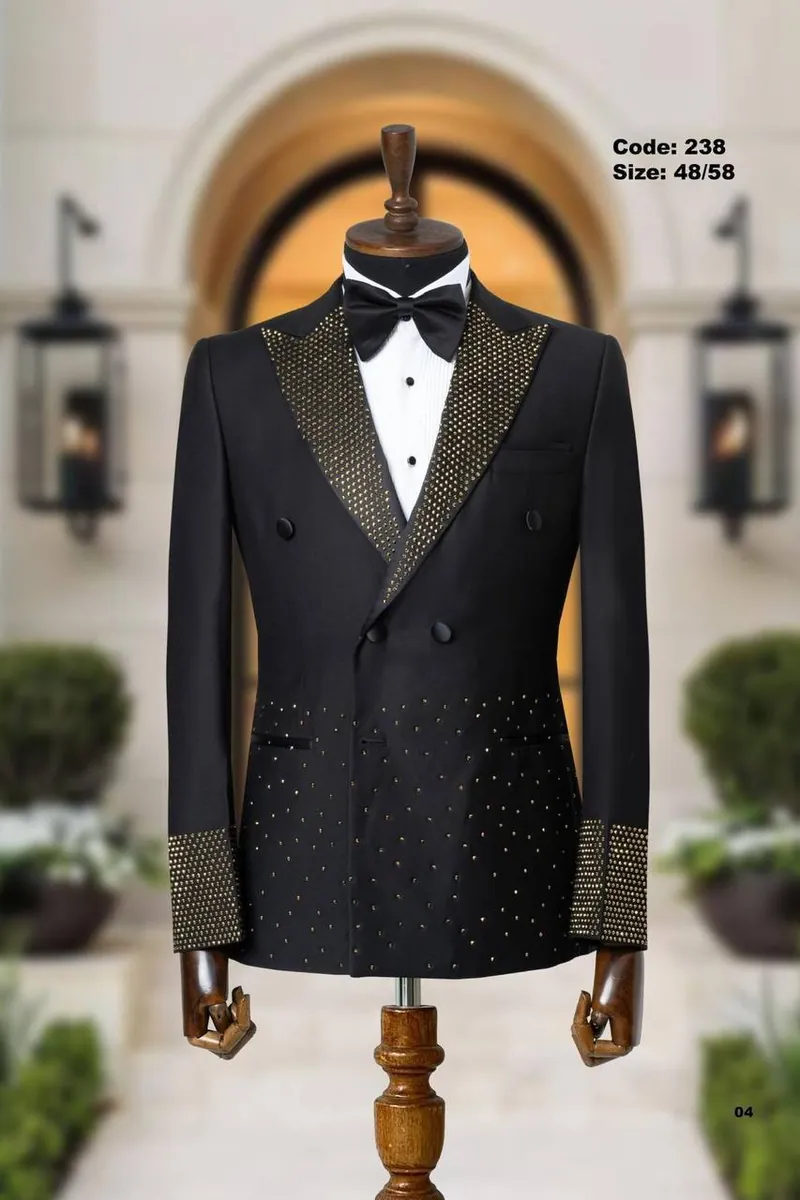 Gold Studded Shawl Lapel Men's Tuxedo – view 7
