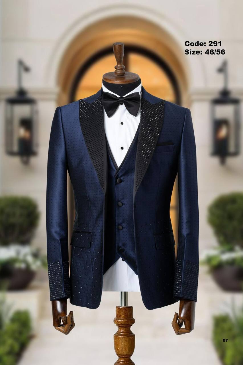 Jacquard Fabric Shawl Lapel Men's Tuxedo thumbnail