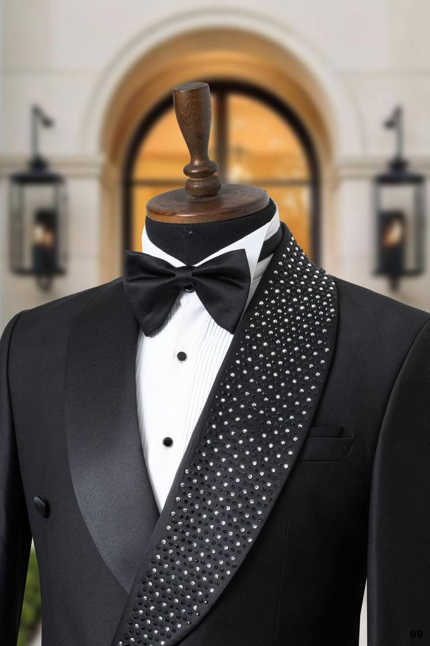 Crystal Detailed Shawl Lapel Men's Tuxedo thumbnail