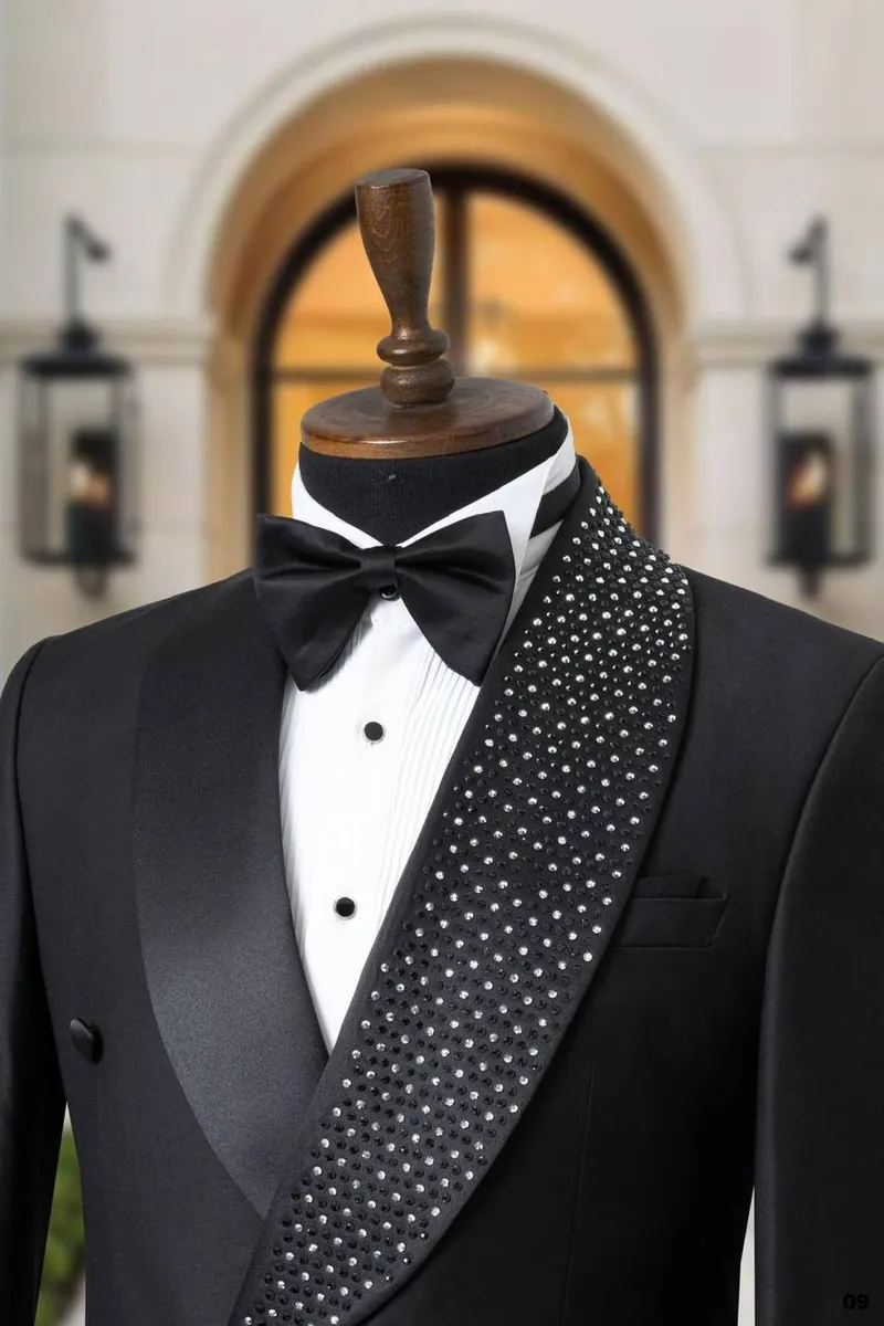 Crystal Detailed Shawl Lapel Men's Tuxedo – view 2