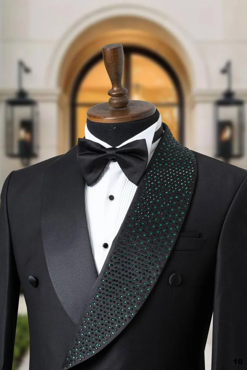 Crystal Detailed Shawl Lapel Men's Tuxedo – view 4
