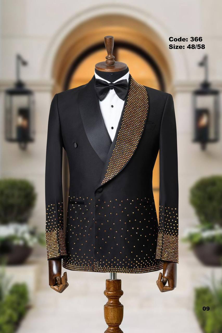 Crystal Detailed Shawl Lapel Men's Tuxedo thumbnail
