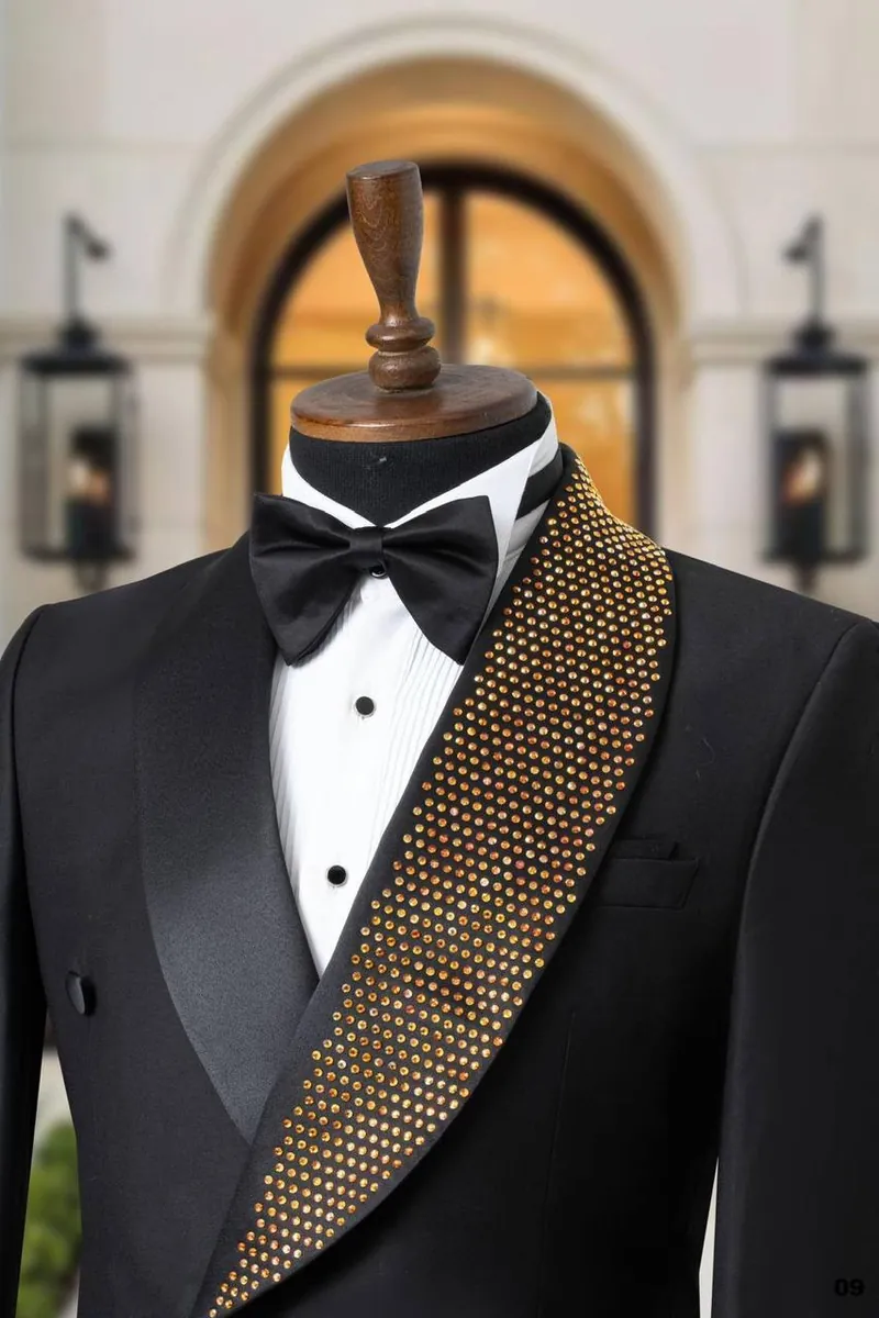 Crystal Detailed Shawl Lapel Men's Tuxedo – view 6