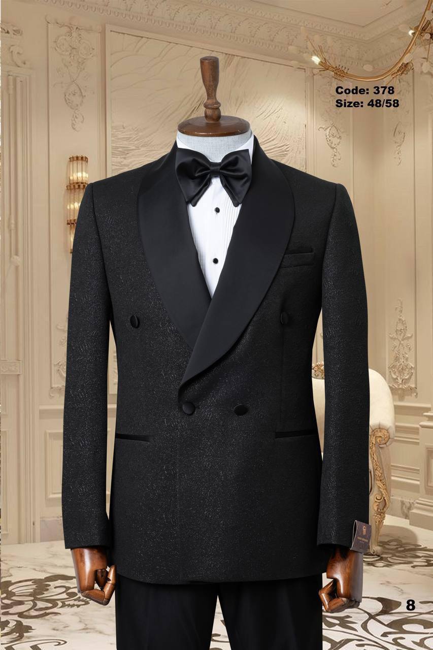 Gold Patterned Shawl Lapel Men's Tuxedo thumbnail