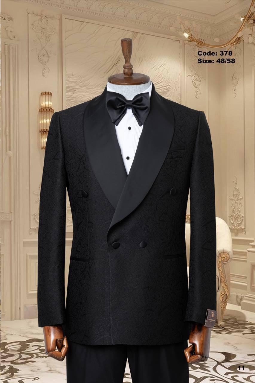 Gold Patterned Shawl Lapel Men's Tuxedo thumbnail