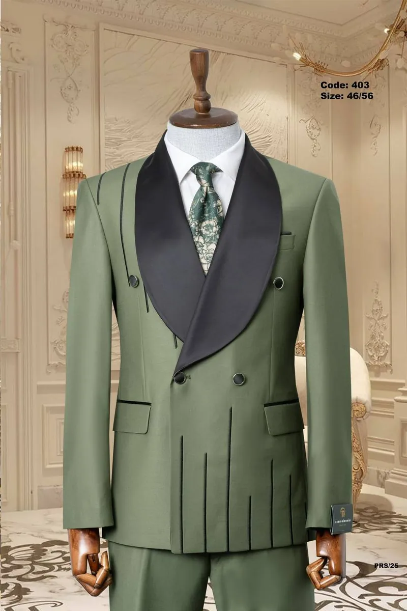 Gold Line Detail Shawl Lapel Men's Tuxedo – view 3