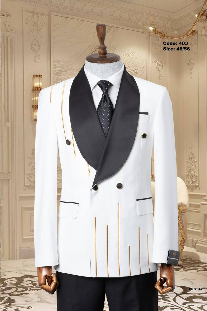 Gold Line Detail Shawl Lapel Men's Tuxedo thumbnail