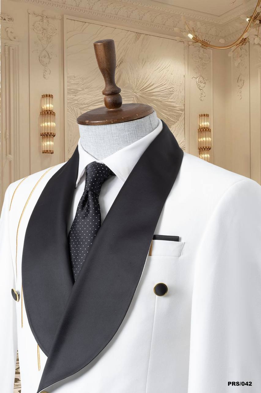 Gold Line Detail Shawl Lapel Men's Tuxedo thumbnail
