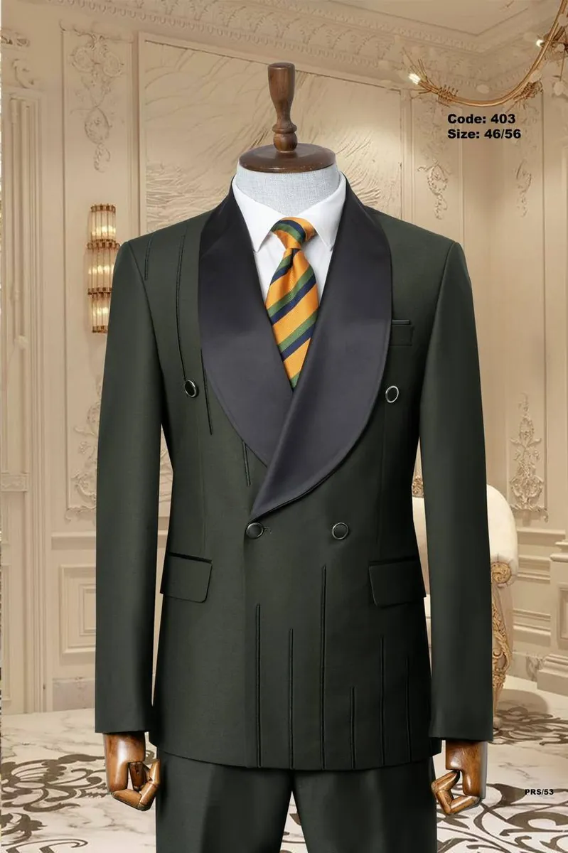 Gold Line Detail Shawl Lapel Men's Tuxedo – view 15