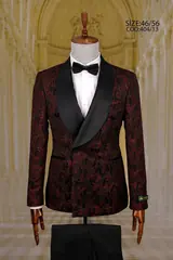 Floral Pattern Shawl Lapel Men's Tuxedo – view 7