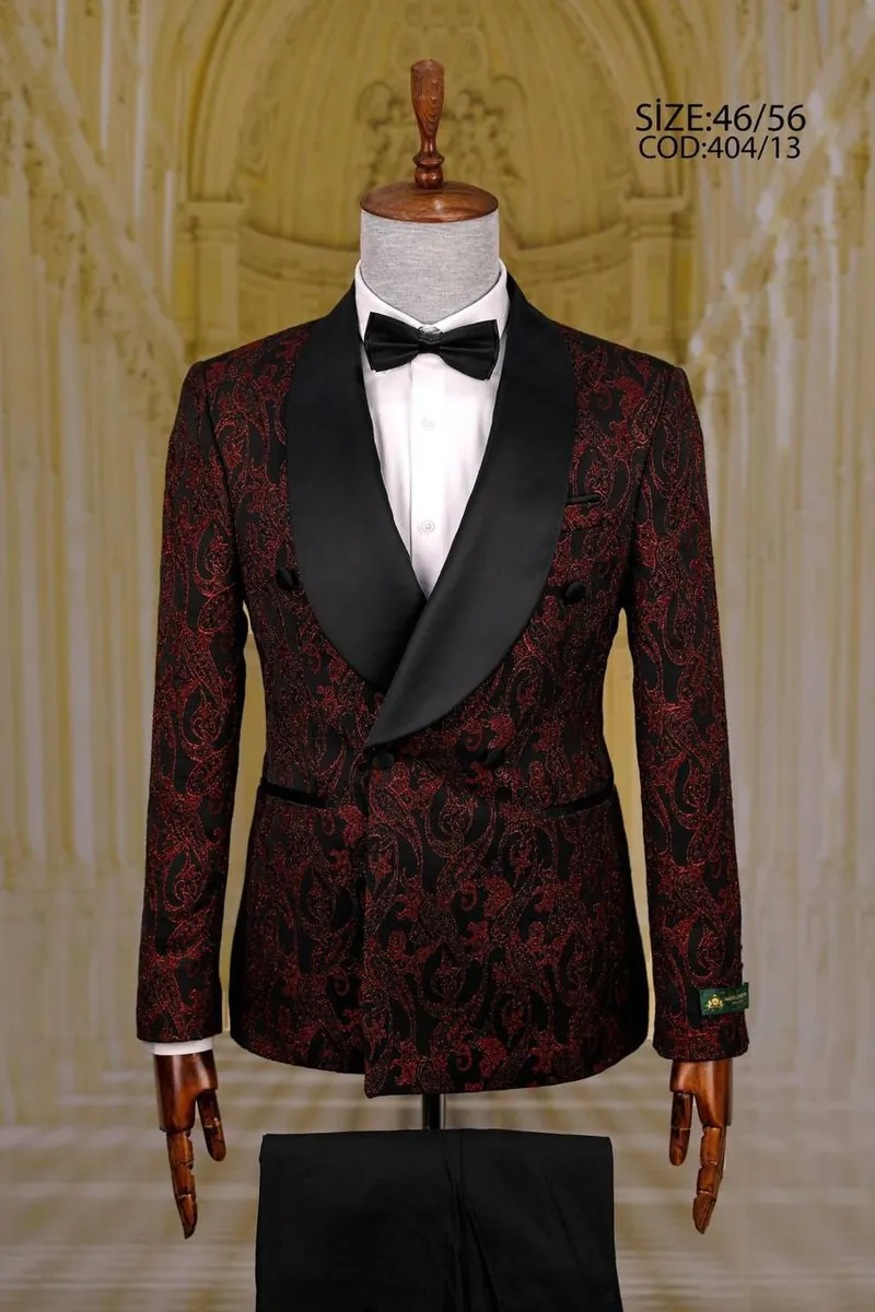 Floral Pattern Shawl Lapel Men's Tuxedo – view 7