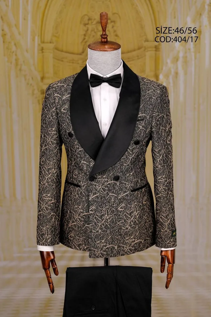 Floral Pattern Shawl Lapel Men's Tuxedo – view 10