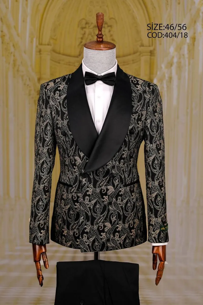 Floral Pattern Shawl Lapel Men's Tuxedo – view 11