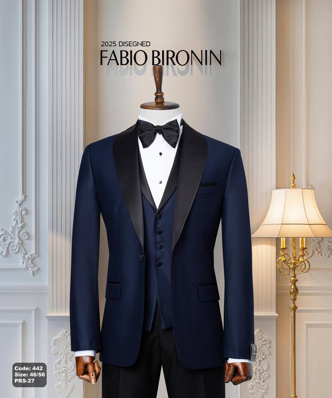 Beige Ceremony Tuxedo with Black Shawl Lapel and Vest thumbnail