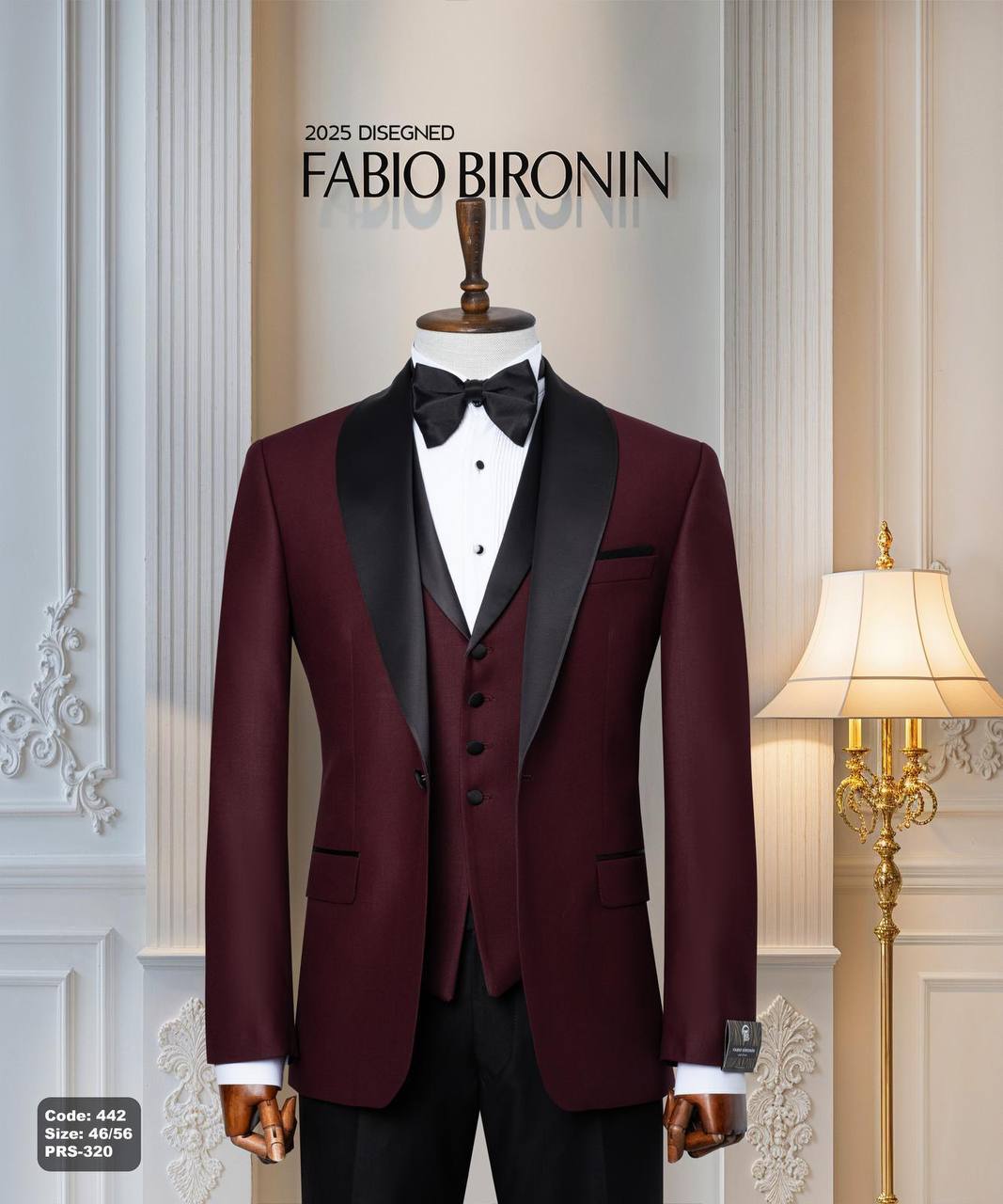 Beige Ceremony Tuxedo with Black Shawl Lapel and Vest thumbnail