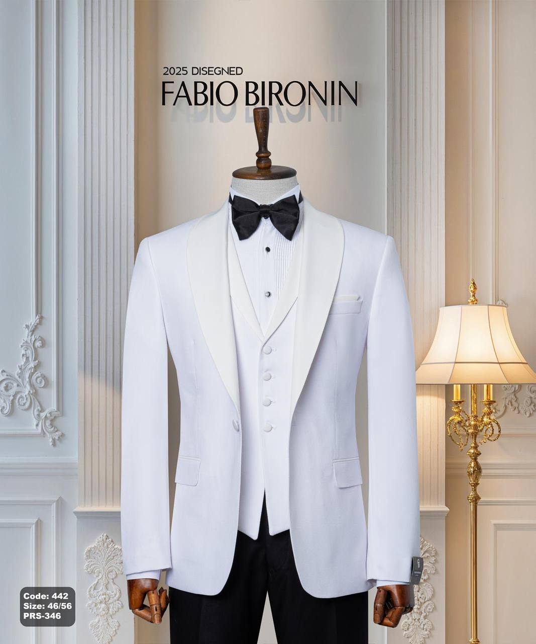 Beige Ceremony Tuxedo with Black Shawl Lapel and Vest thumbnail
