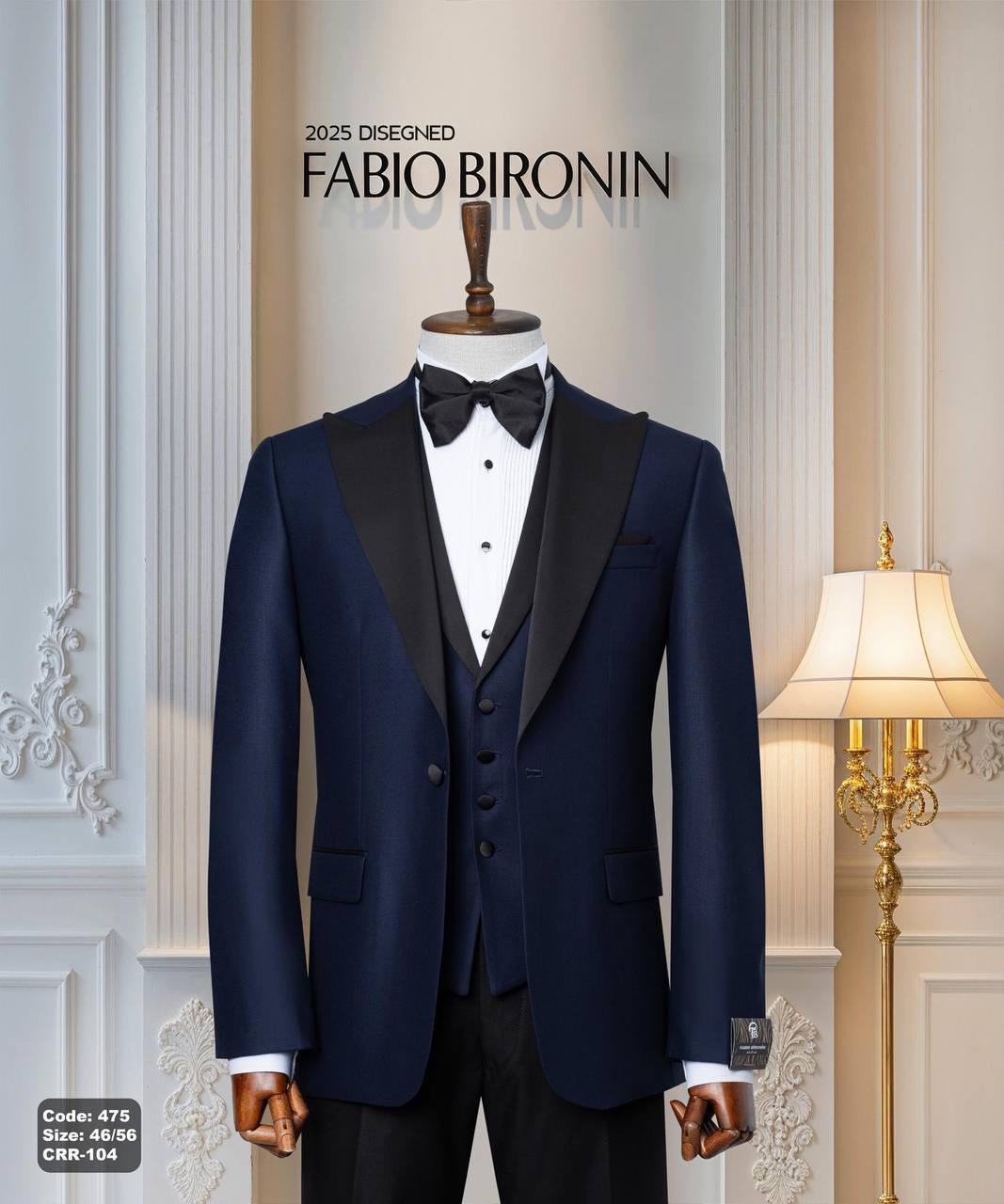 Black Shawl Lapel Ceremony Tuxedo with Vest thumbnail