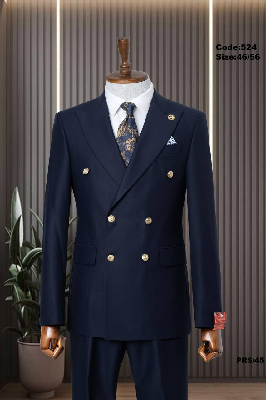 Metal Buttons Double-Breasted Suit thumbnail