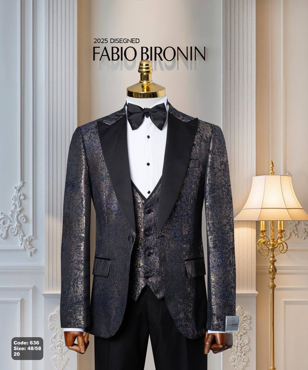 Shawl Lapel Glitter Ceremony Tuxedo with Matching Vest thumbnail