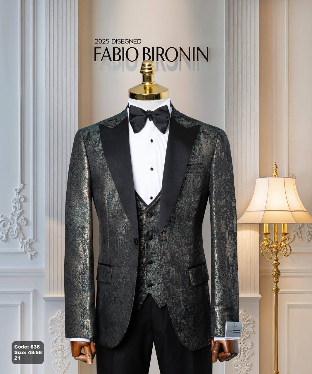 Shawl Lapel Glitter Ceremony Tuxedo with Matching Vest thumbnail