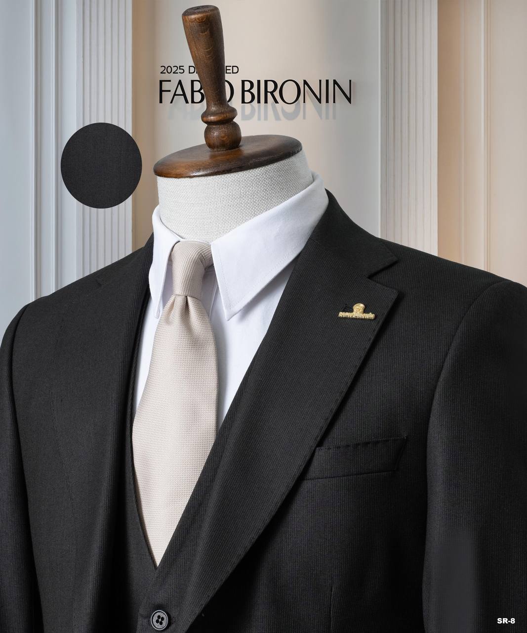 Three Piece Slim Fit Business Men's Suit with Vest thumbnail