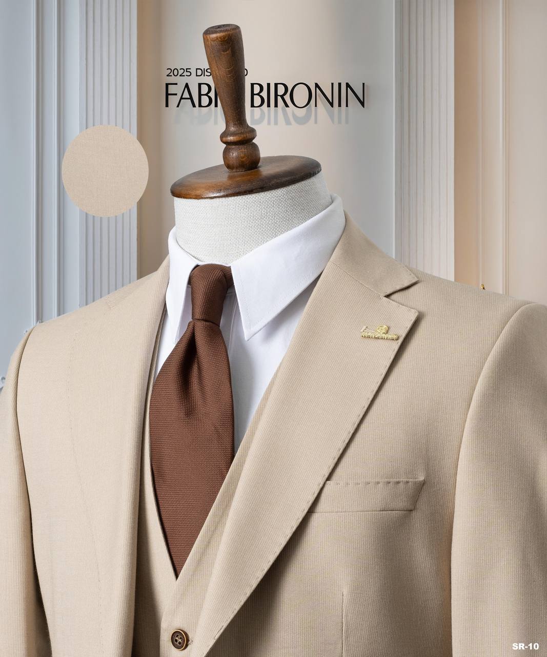 Three Piece Slim Fit Business Men's Suit with Vest thumbnail