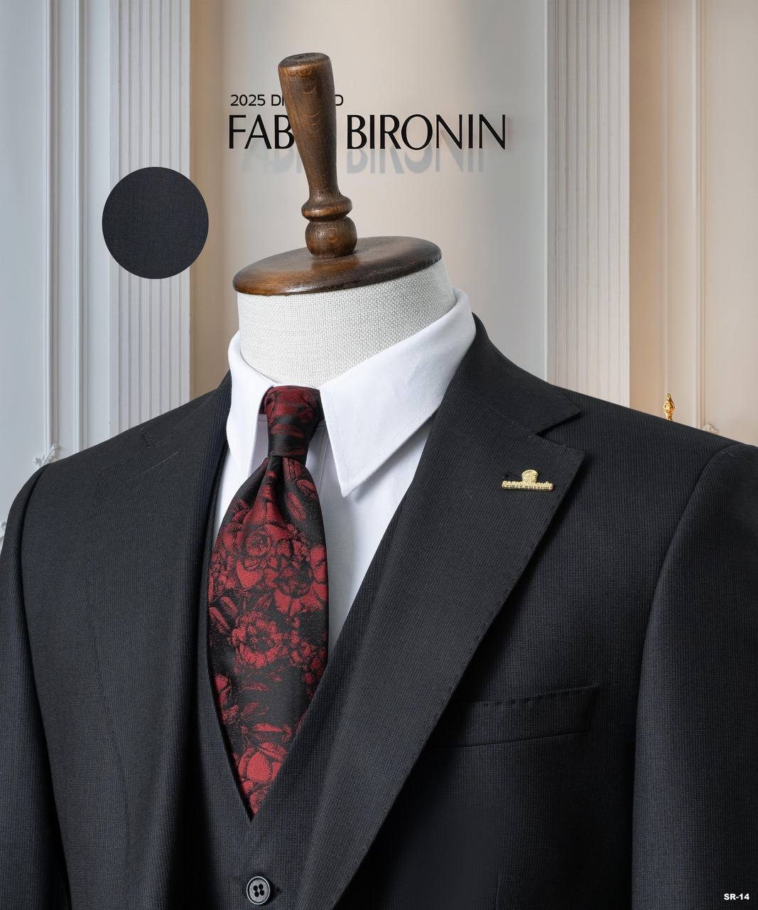 Three Piece Slim Fit Business Men's Suit with Vest thumbnail
