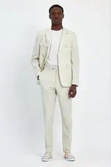Ivory Linen Two-Piece Men's Summer Suit – view 1