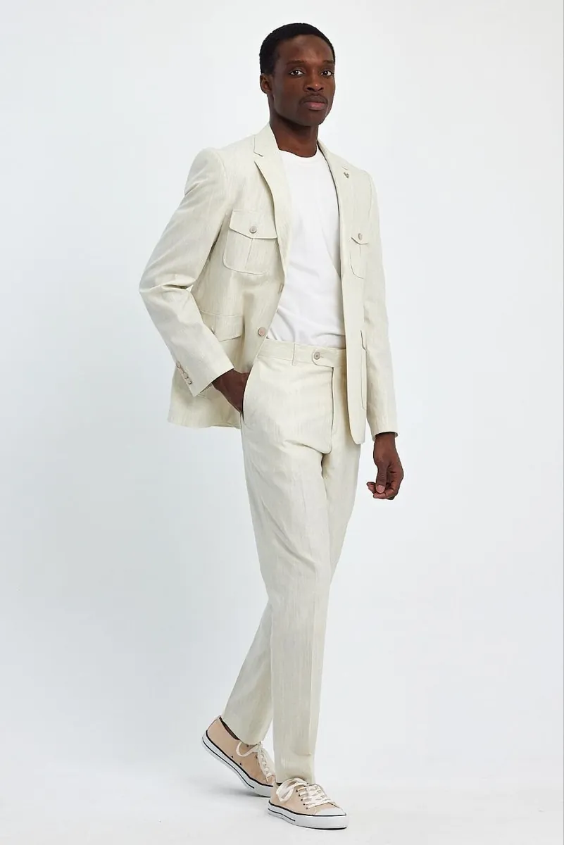 Ivory Linen Two-Piece Men's Summer Suit – view 2
