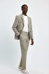 Sand Beige Linen Two-Piece Men's Summer Suit – view 2