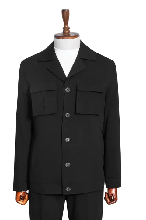 Black Men's Overshirt Suit, wholesale overshirt suit by Mark Morente
