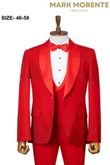 Red Shawl Lapel Men's Tuxedo – view 1