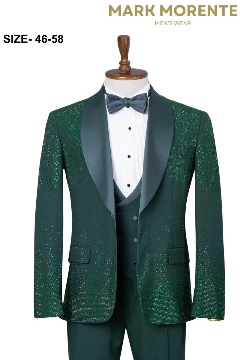 Emerald Green Shawl Lapel Men's Tuxedo – Emerald Green Tuxedo by Mark Morente
