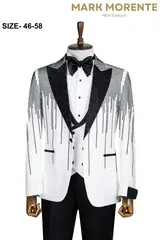 Black Rhinestone Ombre Shawl Lapel Men's Tuxedo – view 1