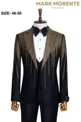 Copper Sequin Shawl Lapel Men's Tuxedo – view 1