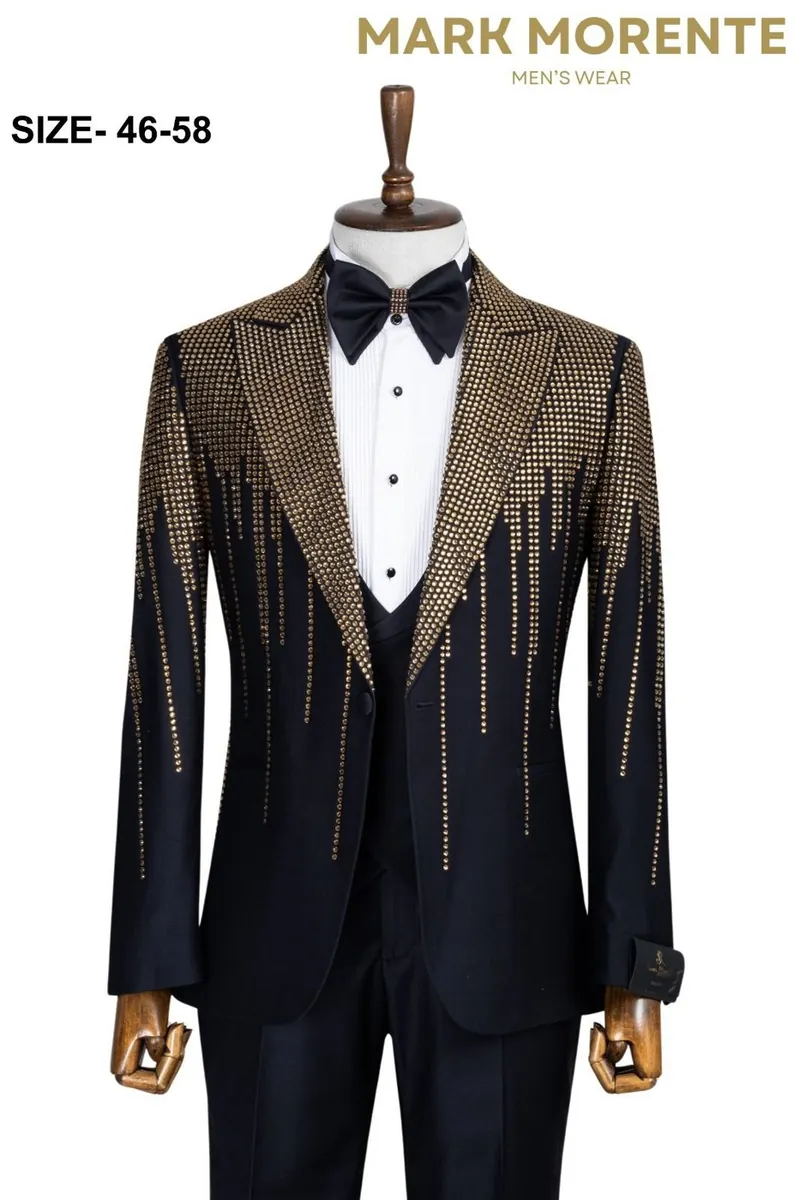 Copper Sequin Shawl Lapel Men's Tuxedo – Copper Tuxedo by Mark Morente