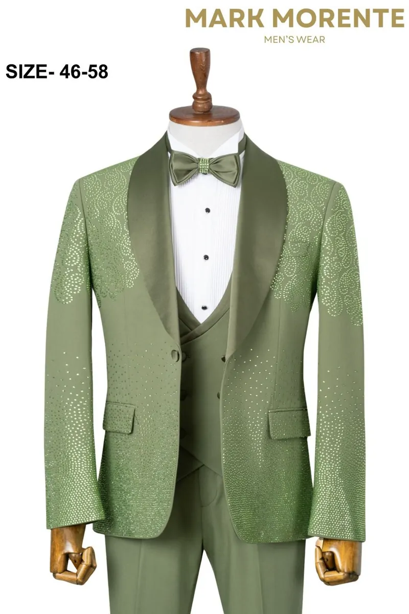 Sage Green Shawl Lapel Men's Tuxedo – Sage Green Tuxedo by Mark Morente