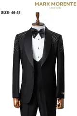 Black Shawl Lapel Men's Tuxedo – view 1